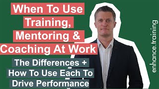 When to Use Training Mentoring and Coaching At Work [upl. by Crescantia]