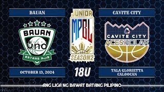 Junior MPBL Season 2  Bauan Cafe Uno vs Cavite City Aces Solar  18U [upl. by Enaile]