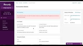 DeclinedFailed Transactions  Recurly Demo [upl. by Nelrah]