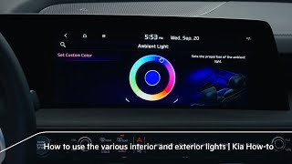 How to use the various interior and exterior lights  Kia Howto [upl. by Drabeck4]