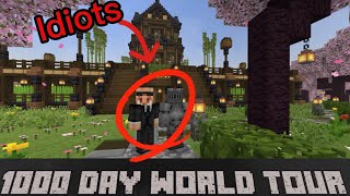 Two Idiots Show Off Their 1000 Day Minecraft World [upl. by Ronalda]