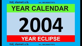 calendar year 2004 calendar blog eclipse education music entertainment inggeris [upl. by Cecilla]