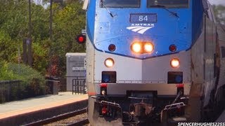 Amtrak Trains  Featuring P42DC 84 Downtown San Diego amp Sorrento Valley CA  3 BONUS SHOTS [upl. by Shipp]