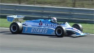 70s 80s Historic Formula 1 Race with Ligier JS17 Matra V12 [upl. by Christine905]