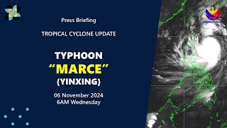 Press Briefing Typhoon MarcePH Yinxing at 5AM  November 06 2024  Wednesday [upl. by Novel]