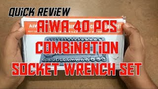 Quick Review  AIWA 40pcs Combination Socket Wrench Set [upl. by Lenahc]