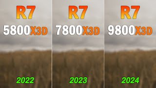 Ryzen 7 9800X3D vs 7800X3D vs 5800X3D  How much have AMD evolved [upl. by Lesak]