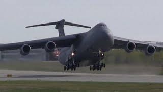 Lockheed C5M Super Galaxy Takeoff [upl. by Willabella869]