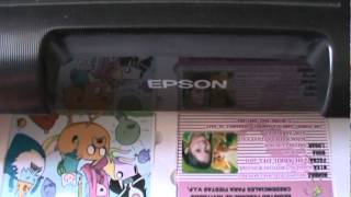 EPSON STYLUS PHOTO T50 MODIFICADA PARA IMPRIMIR 3 DVDS CREDENCIALES DE PVC [upl. by Nimzay]