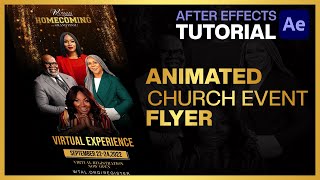 Animated Church Event Flyer In After Effects  After Effects Tutorial [upl. by Benedict134]