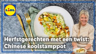 Chinese koolstamppot met tofugehakt  Herfstgerechten met een twist [upl. by Onaicram]