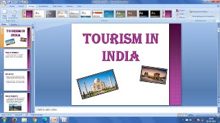 How To Make PowerPoint Presentation On Tourism In India [upl. by Swihart17]