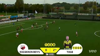 19 oktober 2024 Kozakken Boys  TOGB 02 Goals Mo el Yacoubi en Uythof [upl. by Novaj]