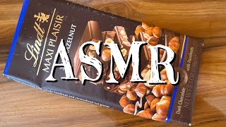 ASMR Lindt Maxi Plaisir Dark Chocolate with 34 Hazelnut from Kilchberg Switzerland 🇨🇭 [upl. by Rennug303]