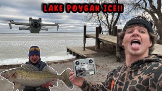 Lake Poygan EARLY ICE w my Drone [upl. by Reeves240]