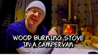 Living The vanlife With A Wood Burner in a Camper Van [upl. by Oigolue392]