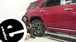 etrailer  Titan Chain Diagonal Alloy Cable Snow Tire Chains Installation  2015 Toyota 4Runner [upl. by Nannarb376]