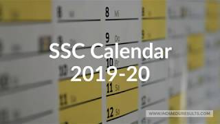 SSC Calendar 2019 SSC Exam Calendar 2019 Official [upl. by Jp477]