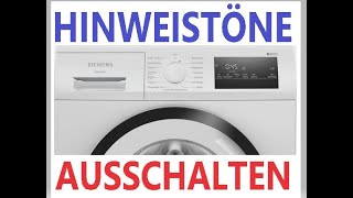 Waschmaschine Bosch Serie 4 Hinweis Töne regulieren oder einausschalten [upl. by Rednasxela]