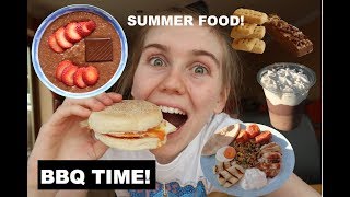 FULL SUMMERS DAY OF EATING  badminton  BBQ  anorexia recovery [upl. by Robet]