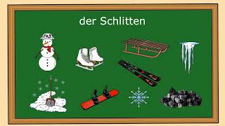 Winter Wortschatz German vocabulary [upl. by Karol242]