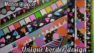 Display Board Border Design  Decoration Ideas For School  Border Series Ep 56 maheesdecor [upl. by Adnohsal]