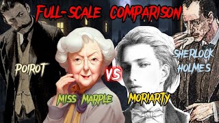 Sherlock Holmes and Moriarty vs Poirot and Miss Marple  fullscale comparison [upl. by Trauner]