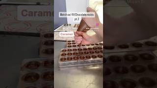 Part 2  Filling Chocolate Molds  Salted Caramel  chocolate caramel [upl. by Sialac]