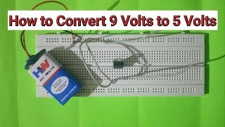 DC to DC Converter 9v to 5v using IC 7805  5v from 9v Battery using 7805 Voltage Regulator IC [upl. by Cletus]