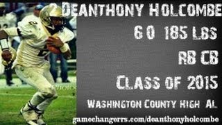 2 Deanthony Holcombe  RBCB  Washington County High AL Class of 2015 [upl. by Niawd800]