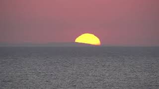 Sunset behind the island of Vis filmed from Lastovo [upl. by Agate]