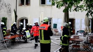 160516 Brand in der Hallburg bei Volkach Lkr Kitzingen [upl. by Alien]