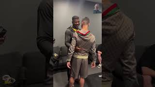 Cristiano Ronaldo with Francis Ngannou backstage🥊🔥 [upl. by Aelyk814]