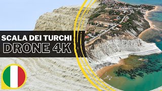 SCALA DI TURCHI SICILY  DRONE 4K [upl. by Anibla256]