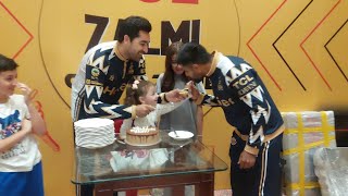 Babar Azam Celebrates Birthday Party with Saim Ayub and Peshawar Zalmi psl2024 cricket [upl. by Wakerly]