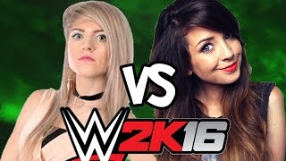 Marina Joyce vs Zoella WWE 2K16 [upl. by Llevrac]