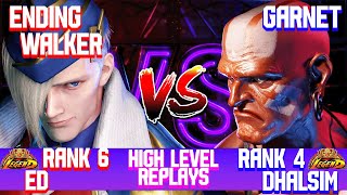 SF6  Ending Walker Ed VS Garnet Dhalsim  High Level [upl. by Verdi393]