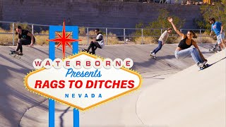 Rags To Ditches Las Vegas Surfskate Adventure  WATERBORNE SKATEBOARDS [upl. by Htinek]