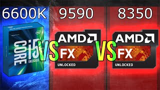 Intel i56600K vs AMD FX9590 vs FX8350 [upl. by Emylee]