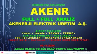 Akenerji Elektrik Üretim AKENR full analiz fiyat temel takas teknik borsaistanbul [upl. by Akeme]