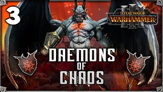 BATTLE AT THE BRASS CITADEL Total War Warhammer 3  Daemon Prince  Daemons of Chaos Campaign 3 [upl. by Annahsit]