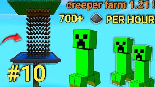 BEST INFINITE CREEPER FARM 121 Minecraft Bedrock MCPEXboxPS4Nintendo SwitchWindows10 [upl. by Dubois]