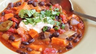 Sweet Potato amp Black Bean Chili  Help Fight Childhood Malnutrition [upl. by Ayor]