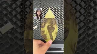 LEAF ENGRAVING MACHINE leaves carving laser leaf fineart leafprinting shorts [upl. by Oivalf]