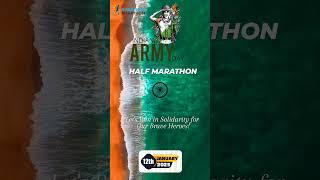 INDIAN ARMY DAY HALF MARATHON 12th January 2025 at new Delhi indianrunners indiarunning running [upl. by Aiet]