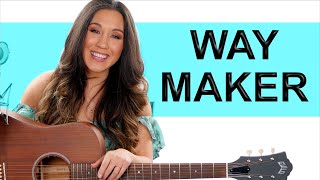 Way Maker EASY Guitar Tutorial with Play Along [upl. by O'Hara328]