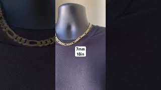 Figaro Chain Sizing saintsgold goldchain mensjewelry menschains goldjewelry [upl. by Camala]