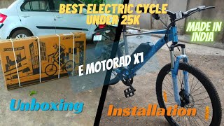 Finally 🤩 I Bought My 1st Electric Cycle  emotorad X1  Best Electric cycle under 25k [upl. by Arraet]