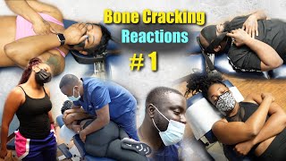 Bone Cracking Reactions  CHIROPRACTIC ADJUSTMENT 1 [upl. by Aziza991]