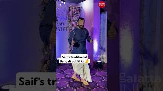 saifalikhan embraces his halfBengali heritage in a dhoti and panjabi for the festive season [upl. by Hesler]